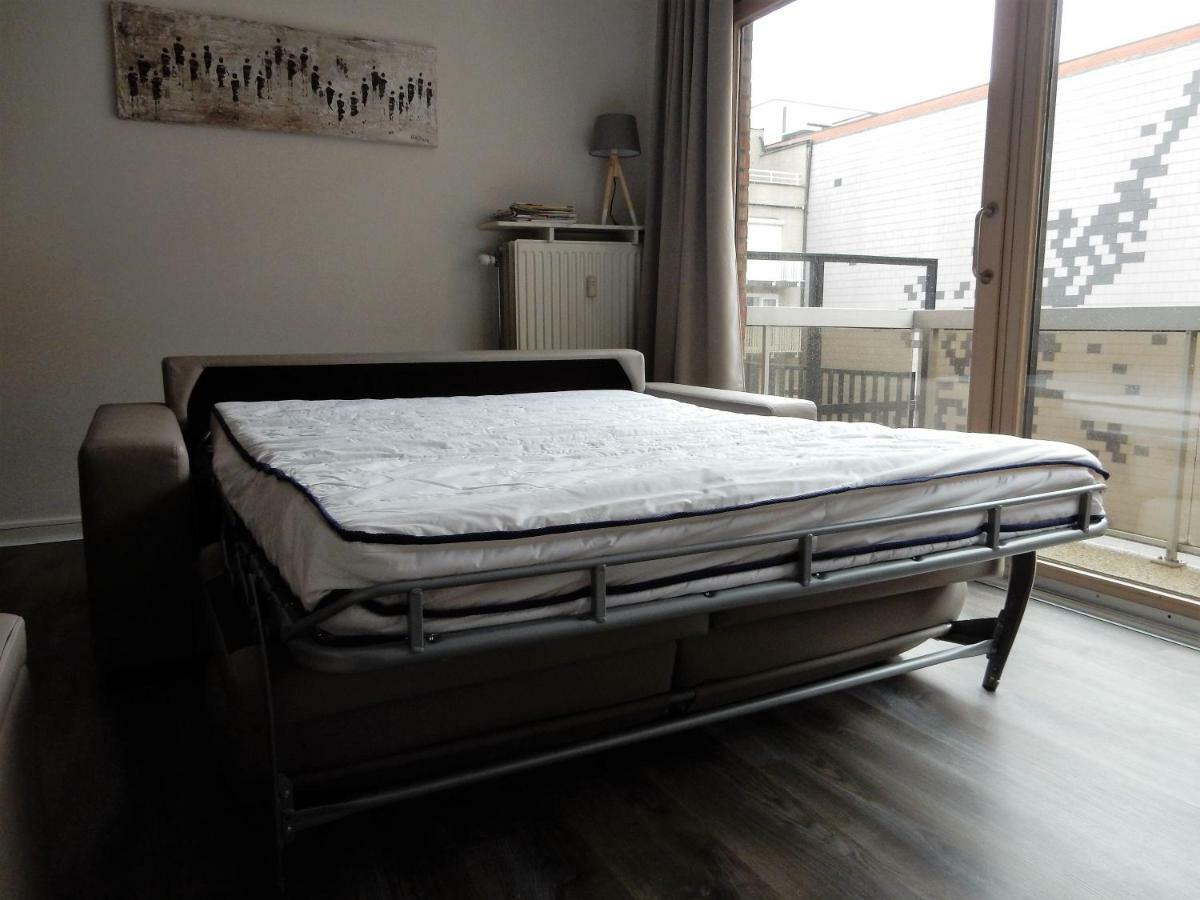 Studio Center Of Ostend W/Parking & South Terrace Apartment Bagian luar foto